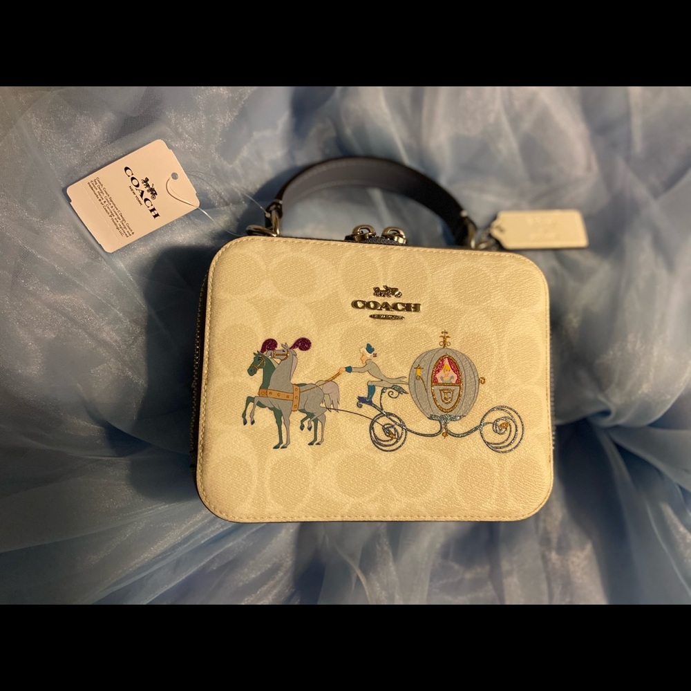 Disney X Coach Cinderella Box Crossbody Bag Purse